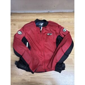 JOE ROCKET Ballistic XL Red Motorcycle Jacket Mesh Armor Touring Red Black